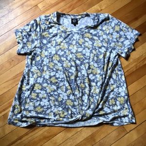 Bobeau knotted hem shirt 1X